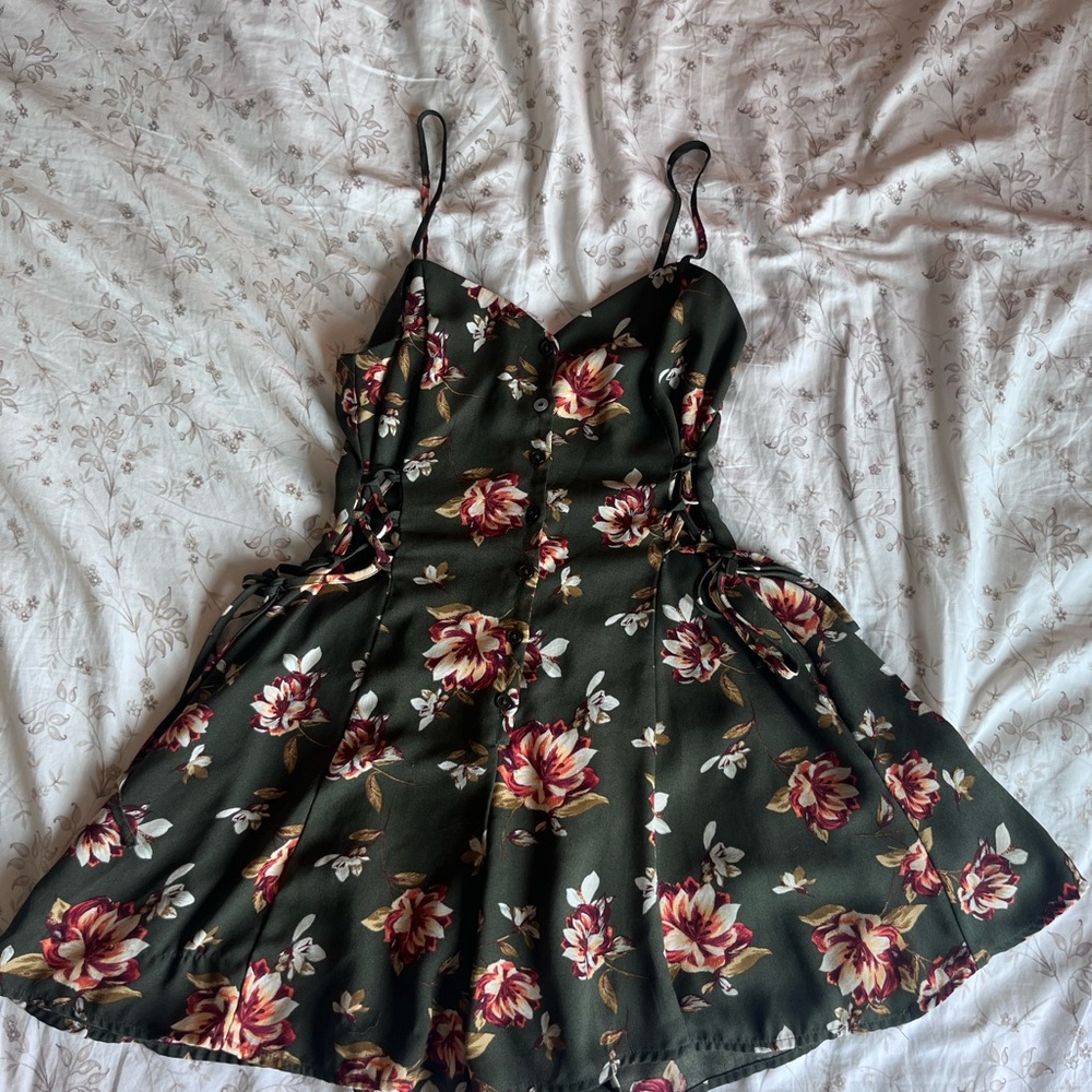 Floral Spaghetti Strap Romper
